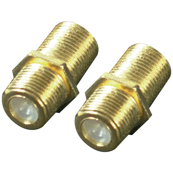 Rca In-Line F-Connectors, Pack/2 VH66R
